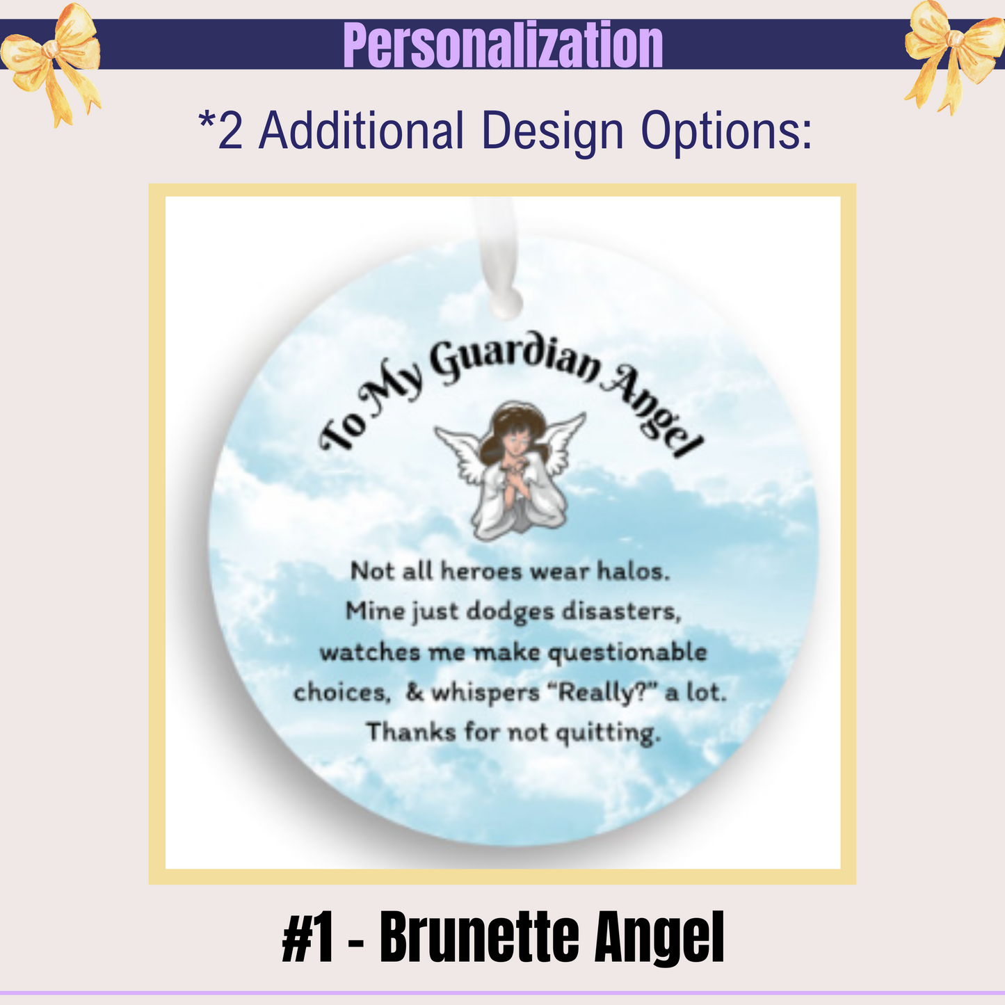 Funny Guardian Angel Car Charm – Christian Rearview Mirror Accessory Gift for Women