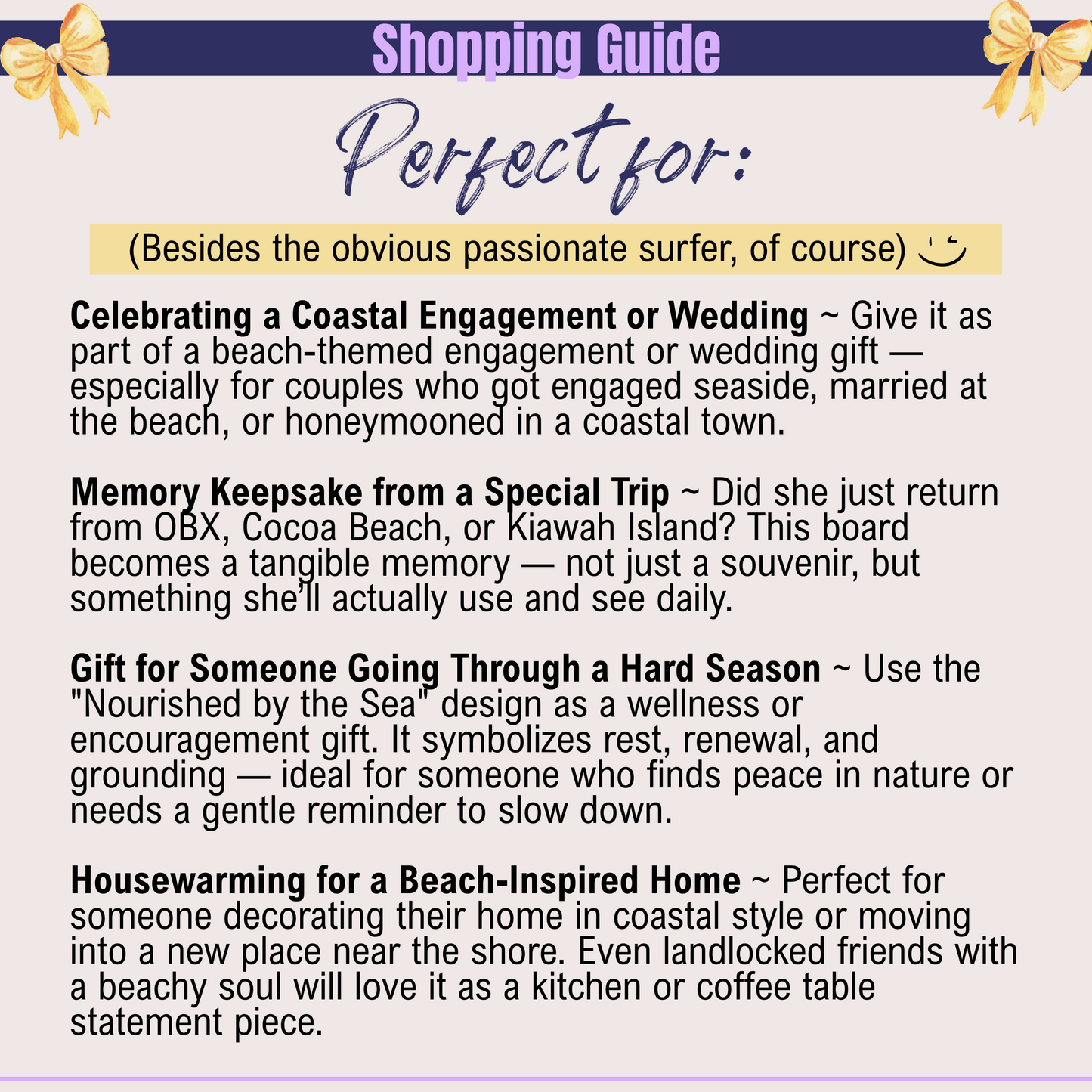 Surfboard Shaped Cutting Board – Personalized Beach Gift for Surfers