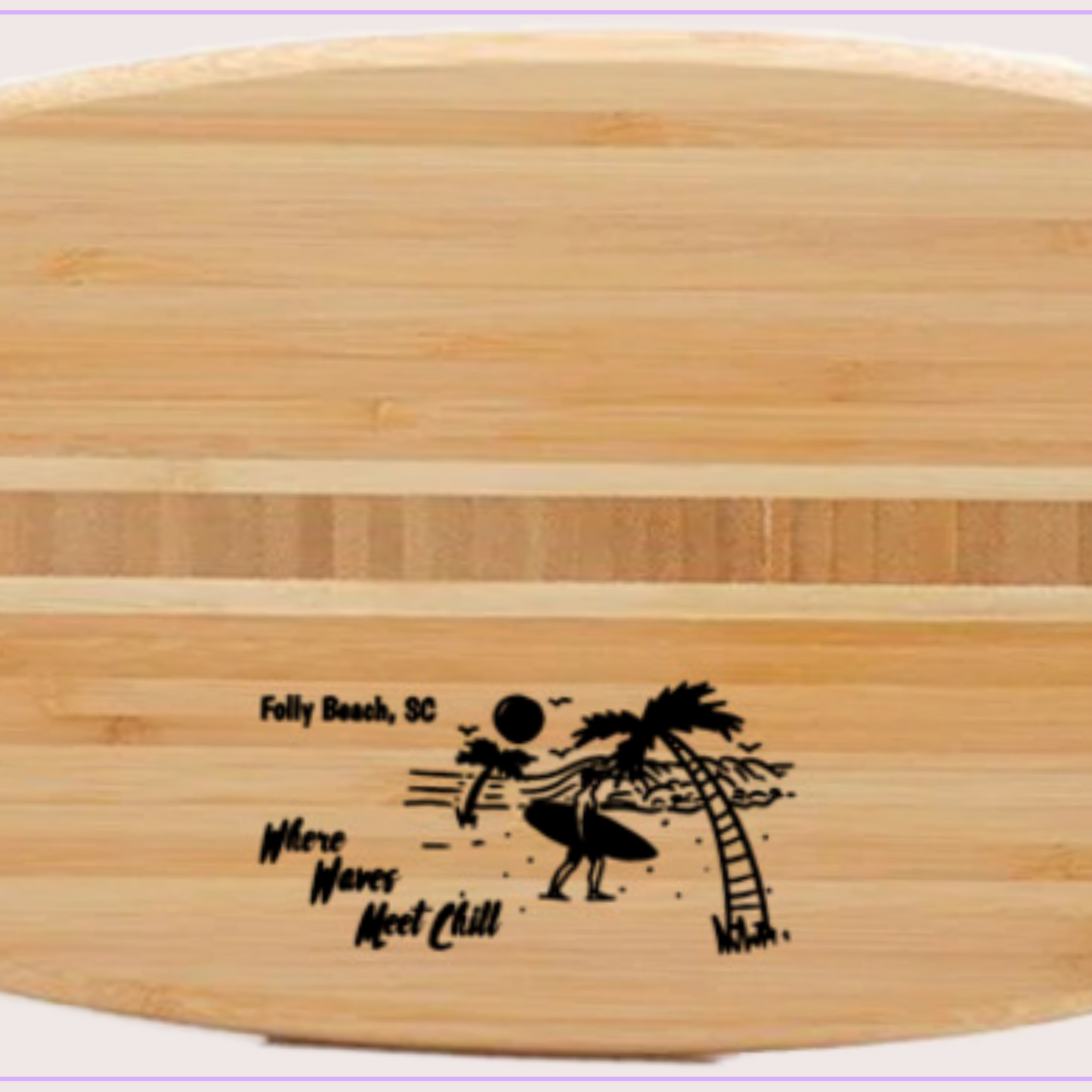 Surfboard Shaped Cutting Board – Personalized Beach Gift for Surfers