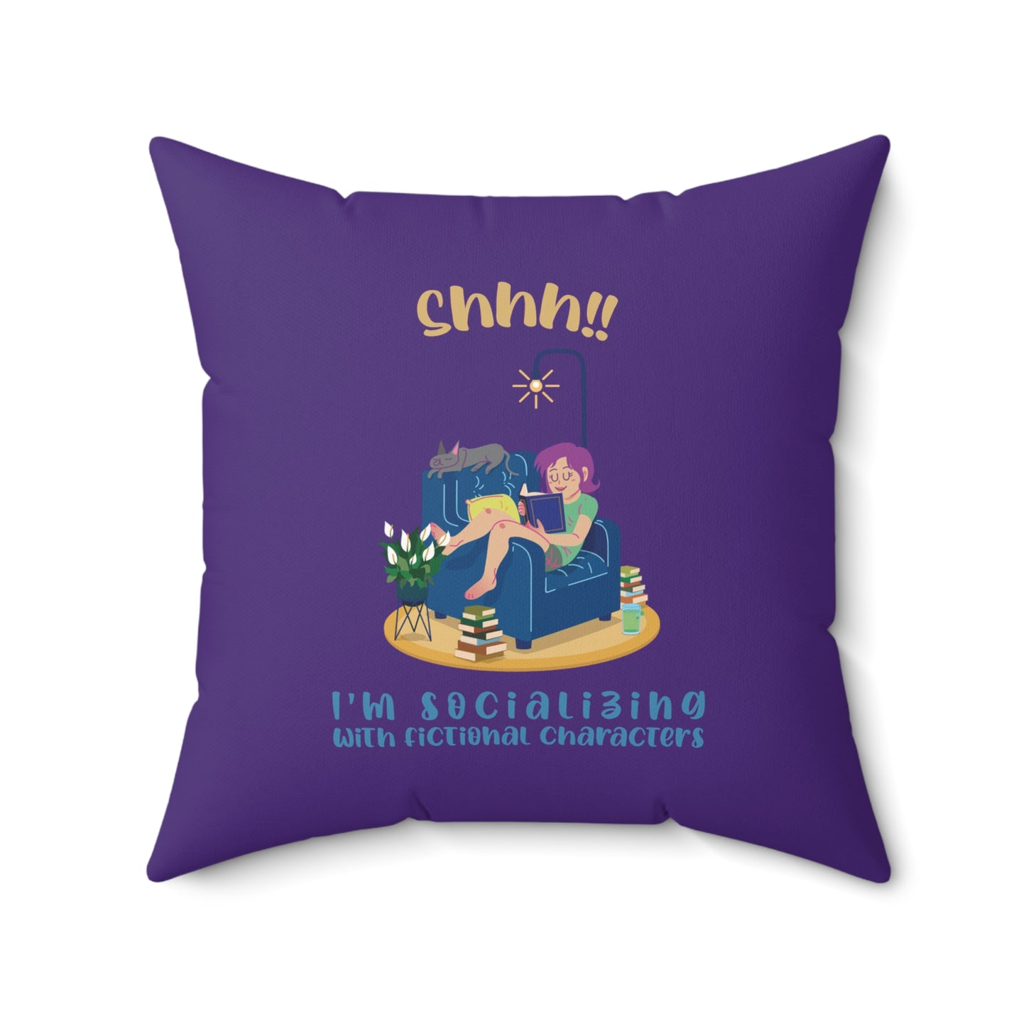 Bookish Throw Pillow – Perfect Reading Nook Decor – Gift for Readers & Bookworms