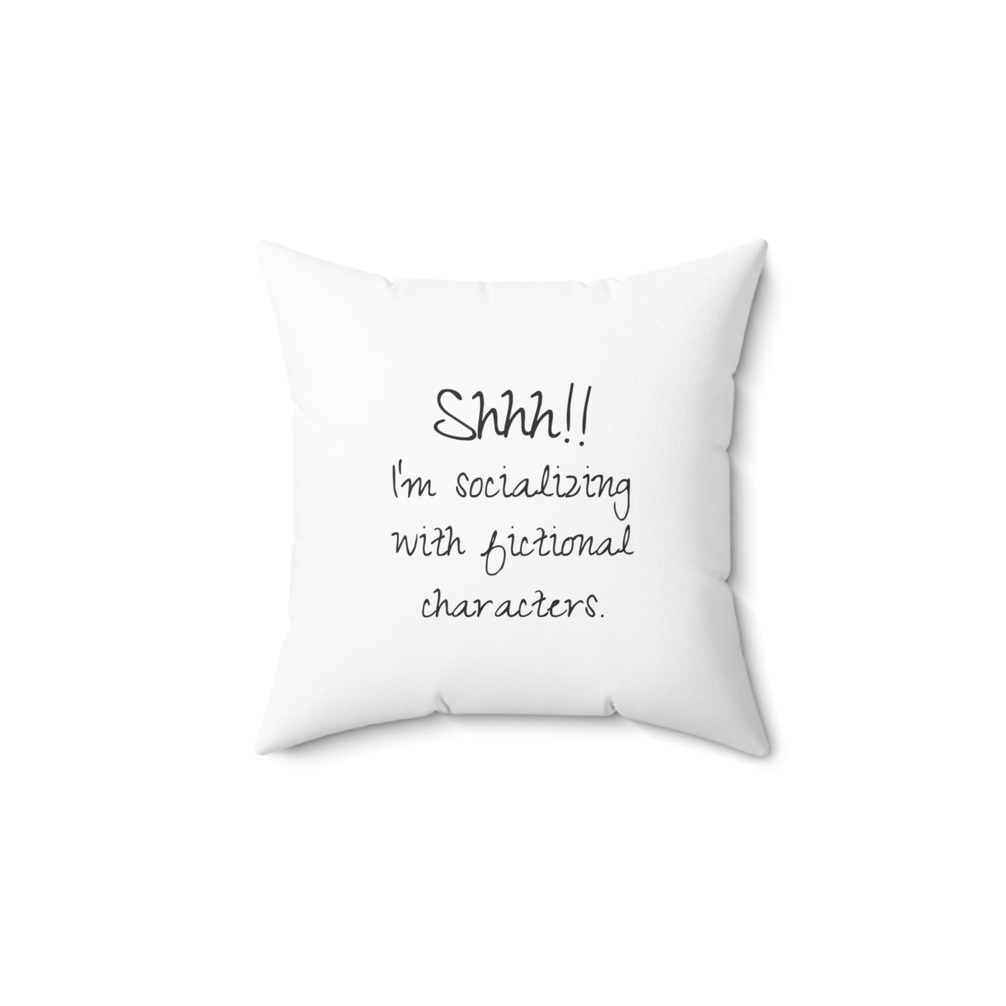 White Bookish Throw Pillow – Perfect Reading Nook Decor – Gift for Readers & Bookworms