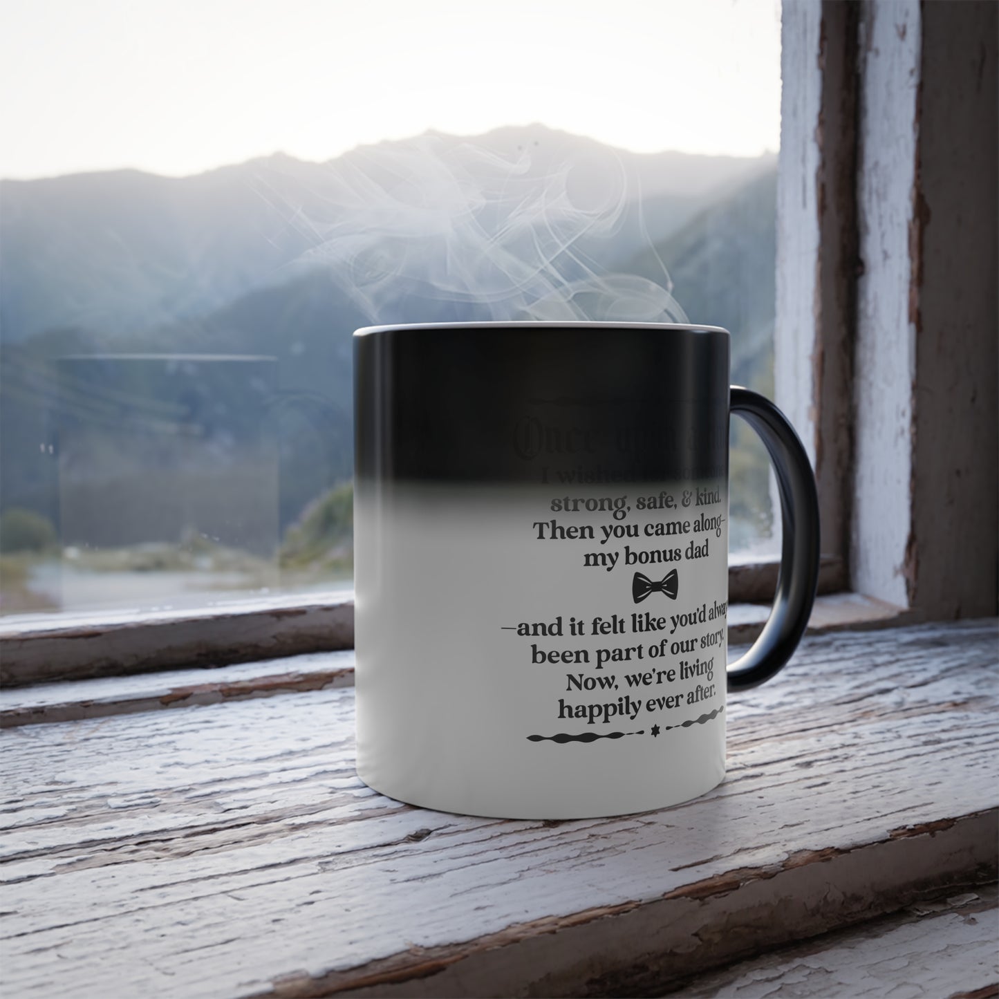 Bonus Dad Gift Mug – Heat Reveal Coffee Cup with Sentimental Message