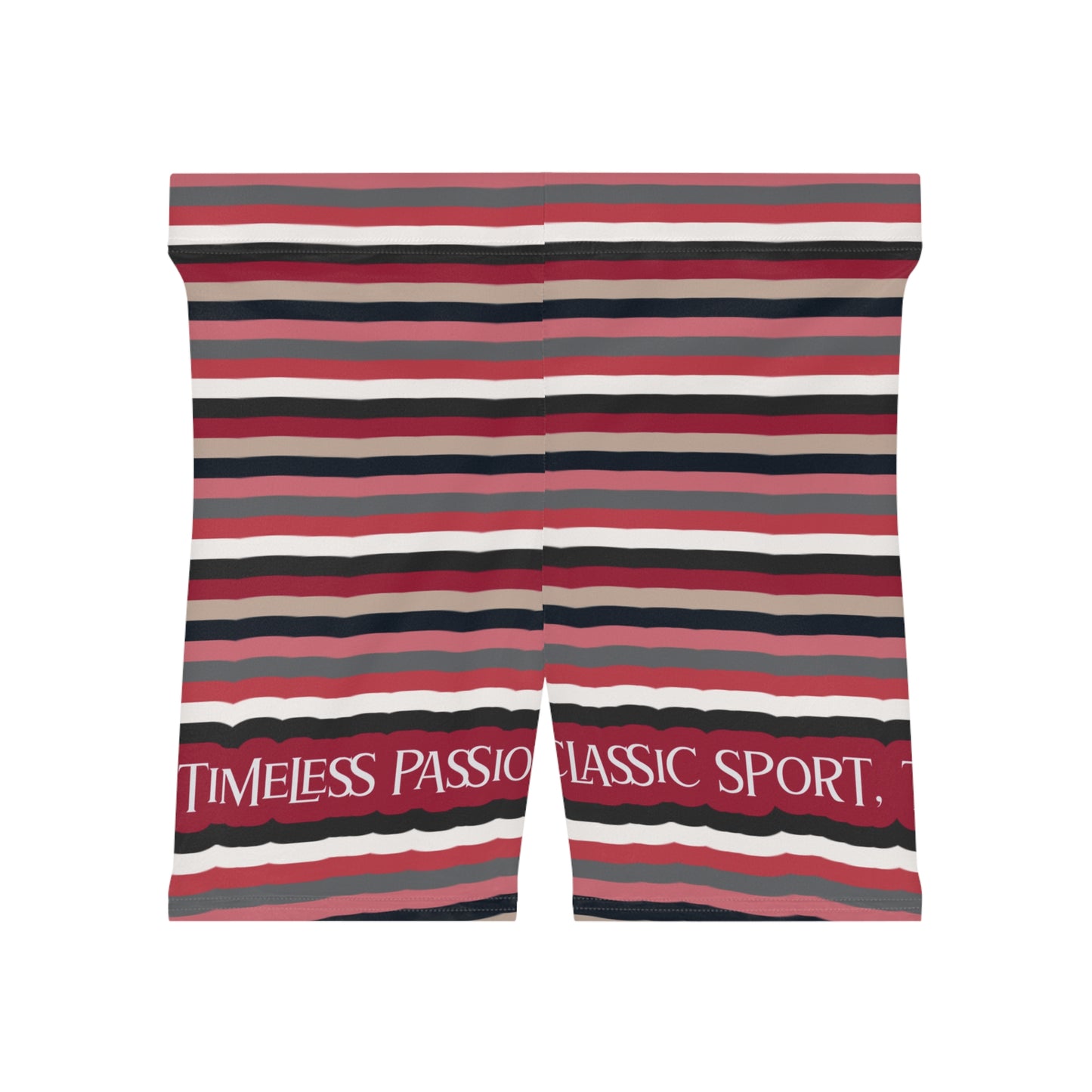 Striped Timeless Passion Women's Biker Shorts - Stylish Athletic Wear for Active Lifestyles