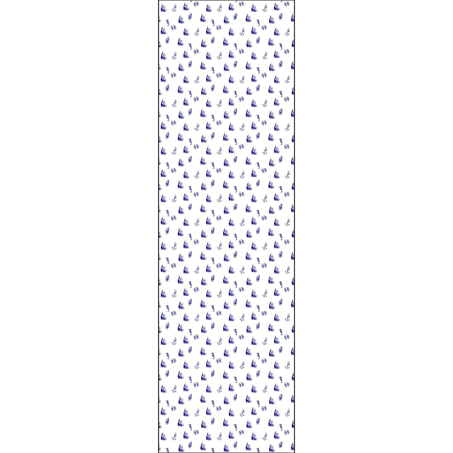 Nautical Fabric by the Yard – Navy & White Cotton for Coastal Décor