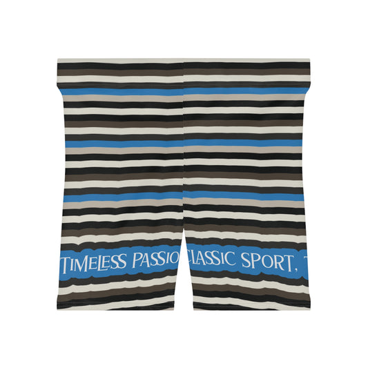 Striped Timeless Passion Women's Biker Shorts - Stylish Athletic Wear for Active Lifestyles