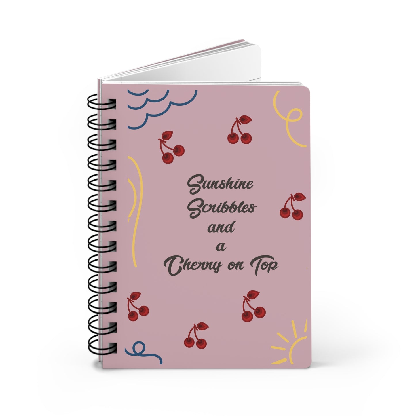 Summer Cherry On Top Spiral Bound Journal - Gift For Writers