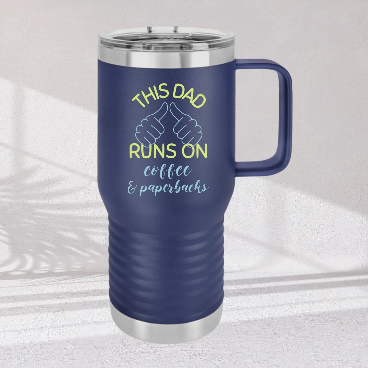 20oz Reader Dad Tumbler – Coffee Travel Mug for Fathers Who Love Books