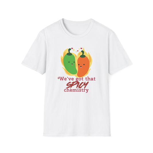Spicy Chemistry Couples Matching T-Shirts – Fun Couple Gift for Honeymoon, Engagement or Just Because