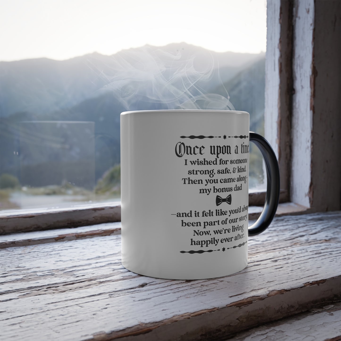 Bonus Dad Gift Mug – Heat Reveal Coffee Cup with Sentimental Message