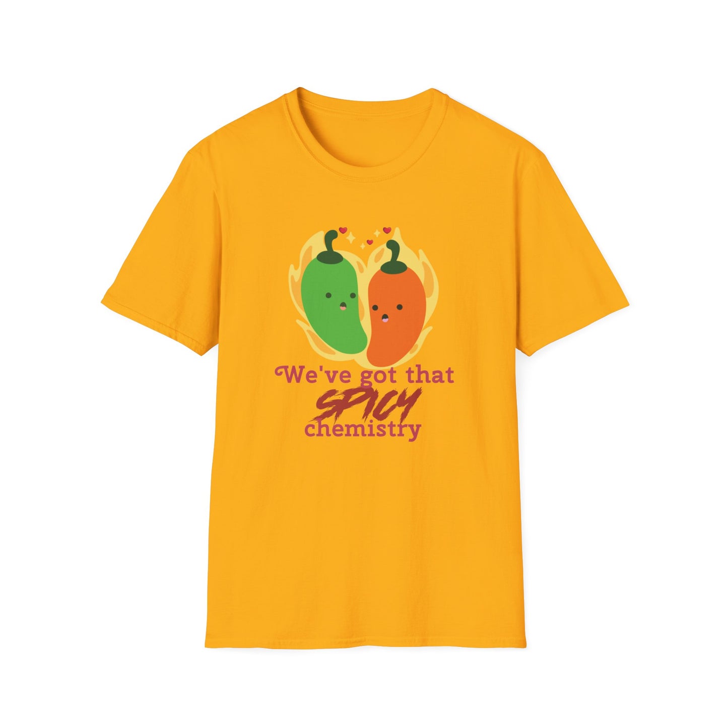 Spicy Chemistry Couples Matching T-Shirts – Fun Couple Gift for Honeymoon, Engagement or Just Because