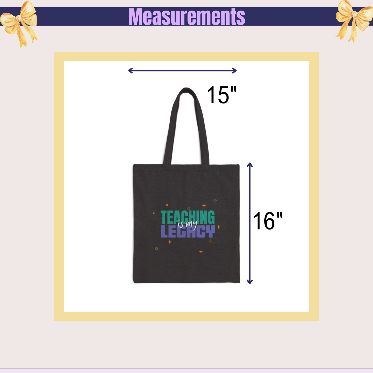 Back to School Teacher Tote – Teacher Gift with 4 Inspirational Designs