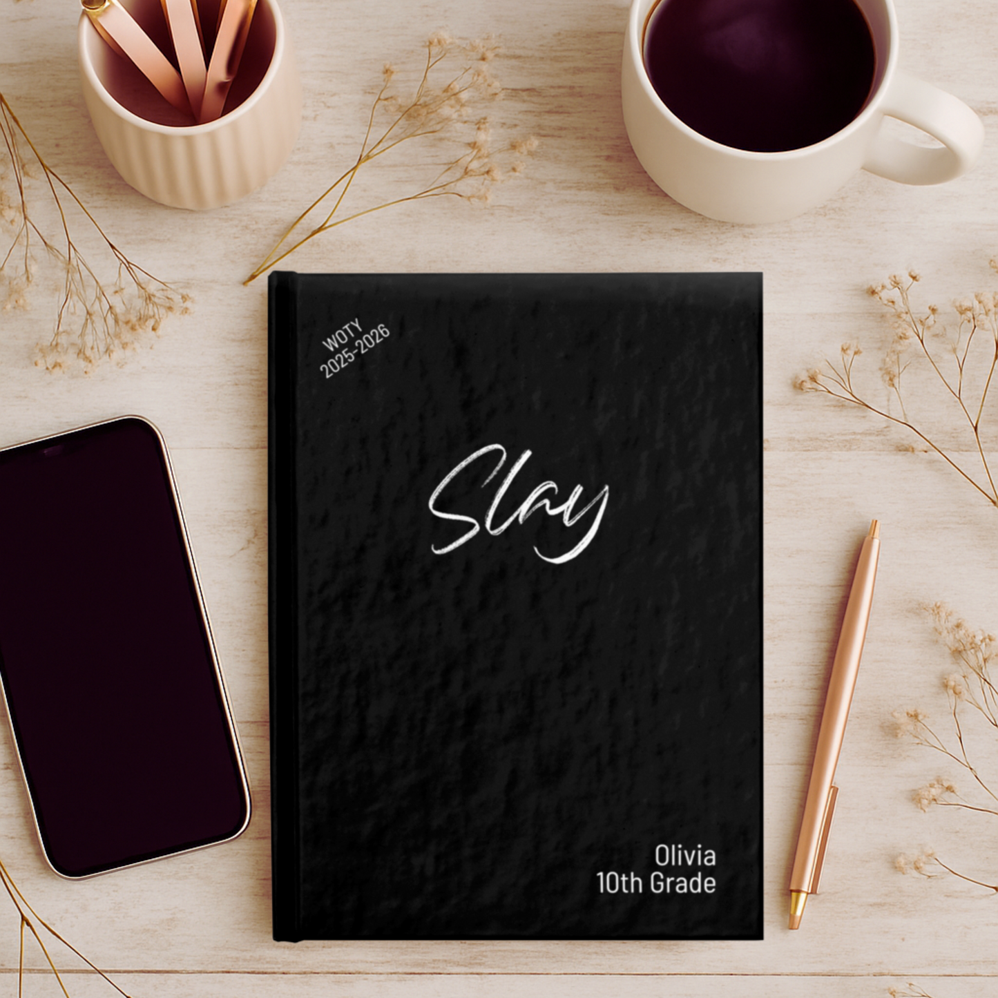 Personalized Back to School Journal with Word of the Year – Custom Teacher or Student Gift