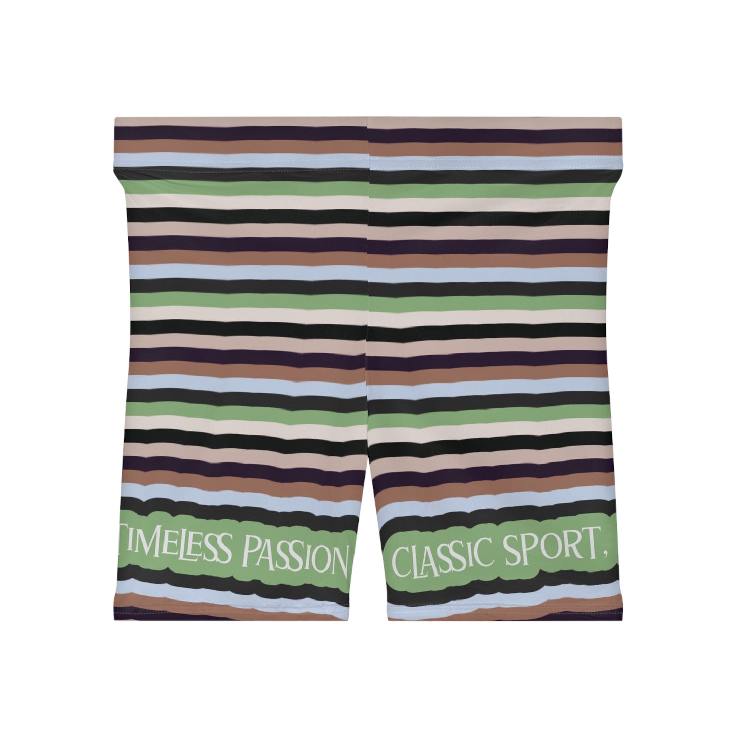 Striped Timeless Passion Women's Biker Shorts - Stylish Athletic Wear for Active Lifestyles