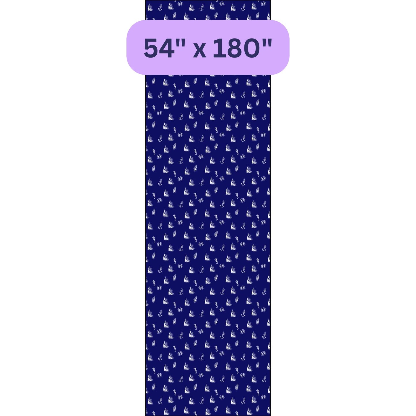 Nautical Fabric by the Yard – Navy & White Cotton for Coastal Décor