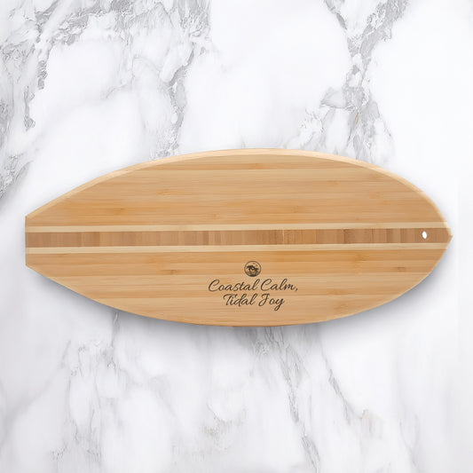 Coastal Calm Tidal Joy Surfboard Cutting Board