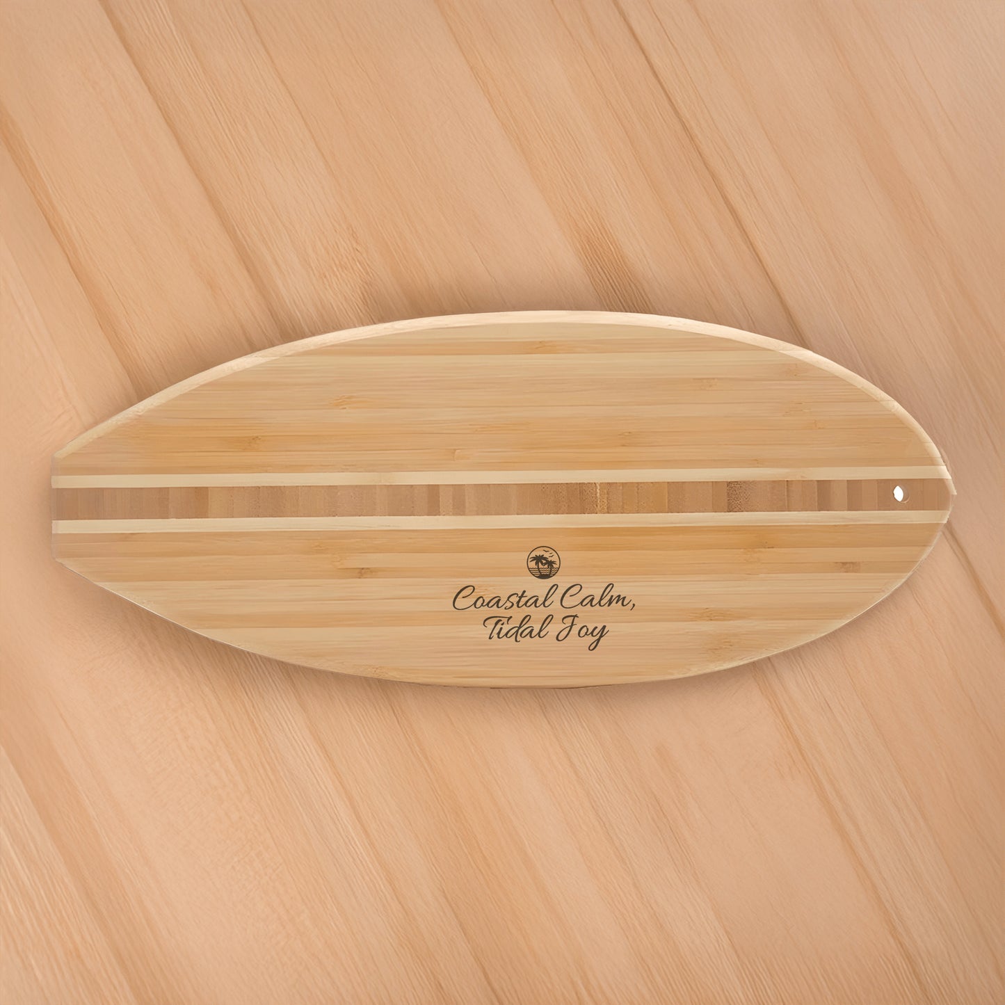 Coastal Calm Tidal Joy Surfboard Cutting Board