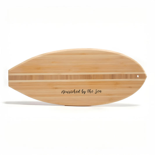 Nourished by the Sea Surfboard Cutting Board